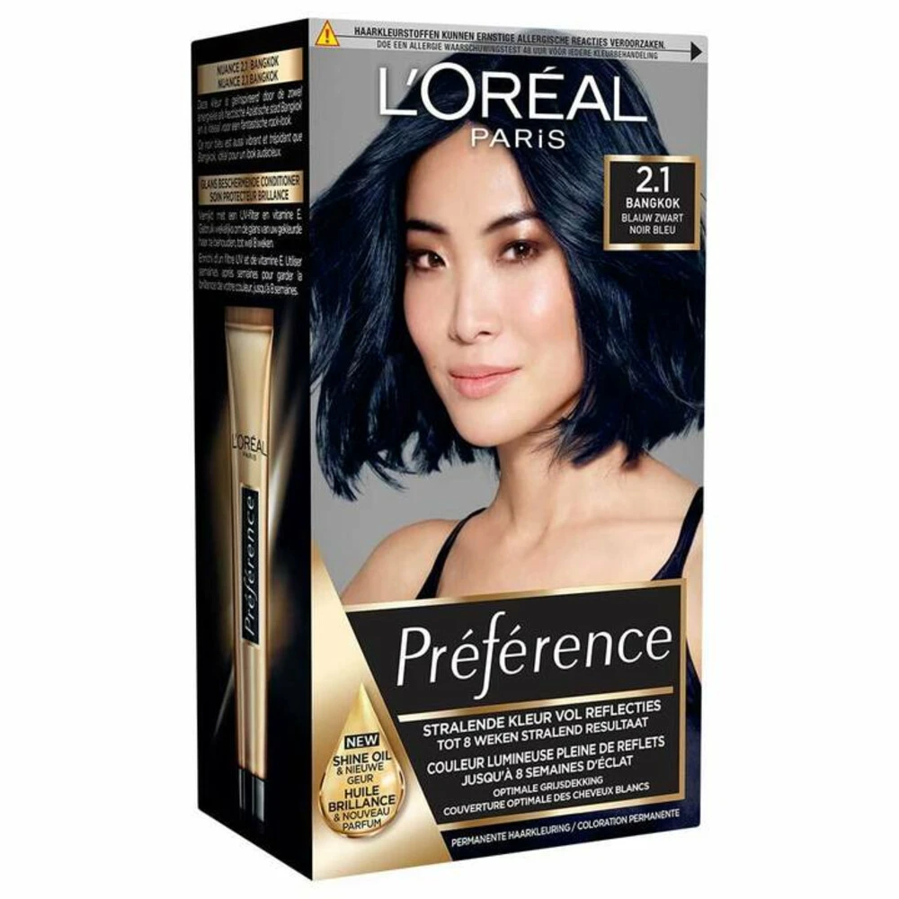 L'Oreal Lu0027Oréal Preference Haarkleuring 2.1 Bangkok - Blauw Zwart 2 L'Oreal Lu0027Oréal Preference Haarkleuring 2.1 Bangkok - Blauw Zwart - Afbeelding 2
