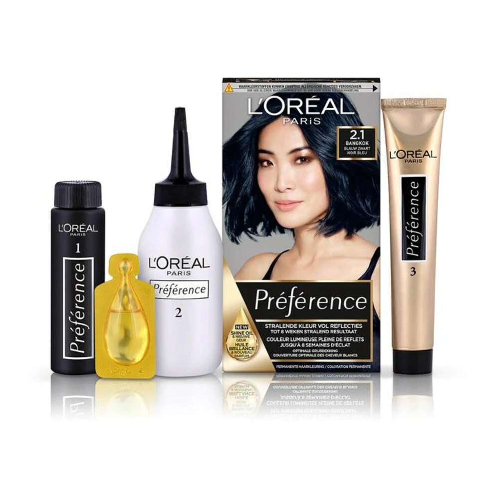 L'Oreal Lu0027Oréal Preference Haarkleuring 2.1 Bangkok - Blauw Zwart 4 L'Oreal Lu0027Oréal Preference Haarkleuring 2.1 Bangkok - Blauw Zwart - Afbeelding 4