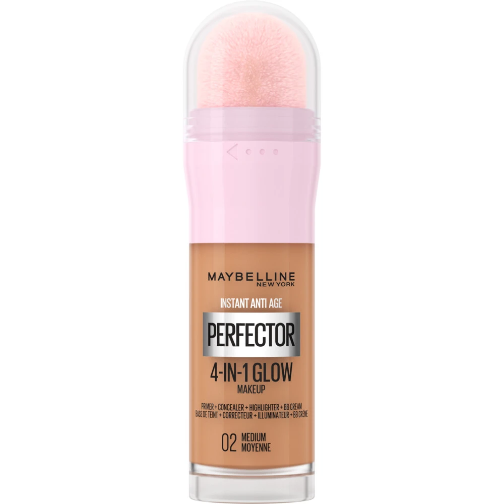 Maybelline Instant Anti-Age Perfector 4-in-1 Glow Medium - Primer, Concealer, Highlighter En BB-Cream In één 1 Maybelline Instant Anti-Age Perfector 4-in-1 Glow Medium - Primer, Concealer, Highlighter En BB-Cream In één