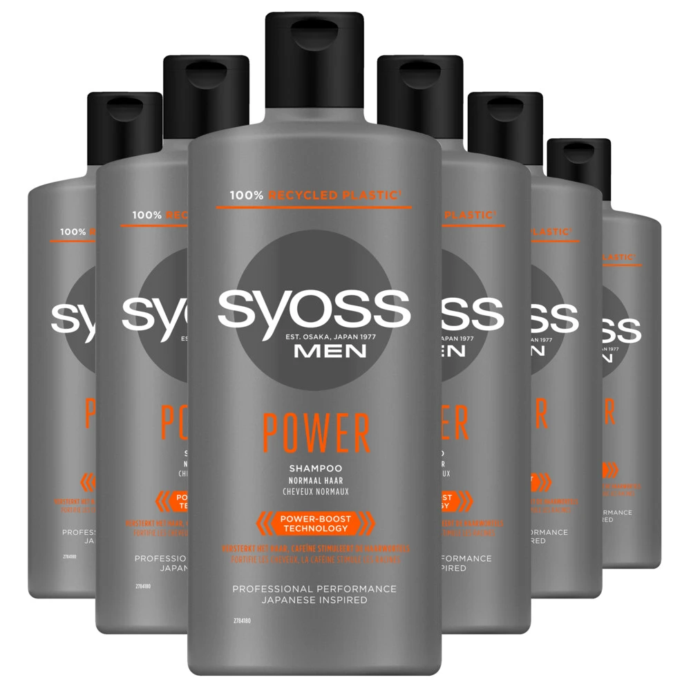 6x Syoss Men Power Shampoo 1 6x Syoss Men Power Shampoo