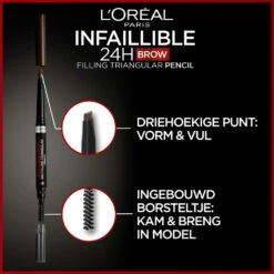 L'Oreal Lu0027Oréal 24H Brow Filling Triangular Pencil 5.0 Light Brunette -Cosmetica Discountwinkel 1071954 3