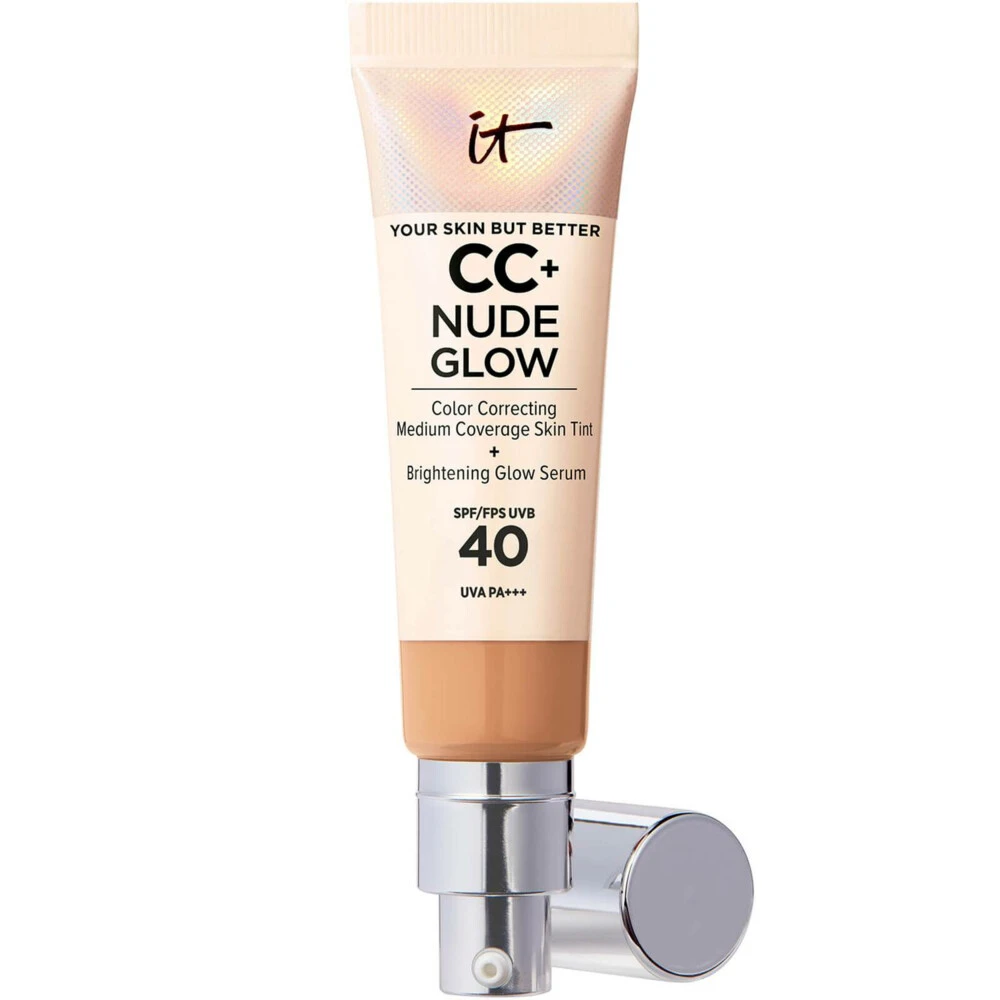 IT Cosmetics CC+ Nude Glow Lightweight Foundation + Glow Serum SPF40 Neutral Tan 1 IT Cosmetics CC+ Nude Glow Lightweight Foundation + Glow Serum SPF40 Neutral Tan