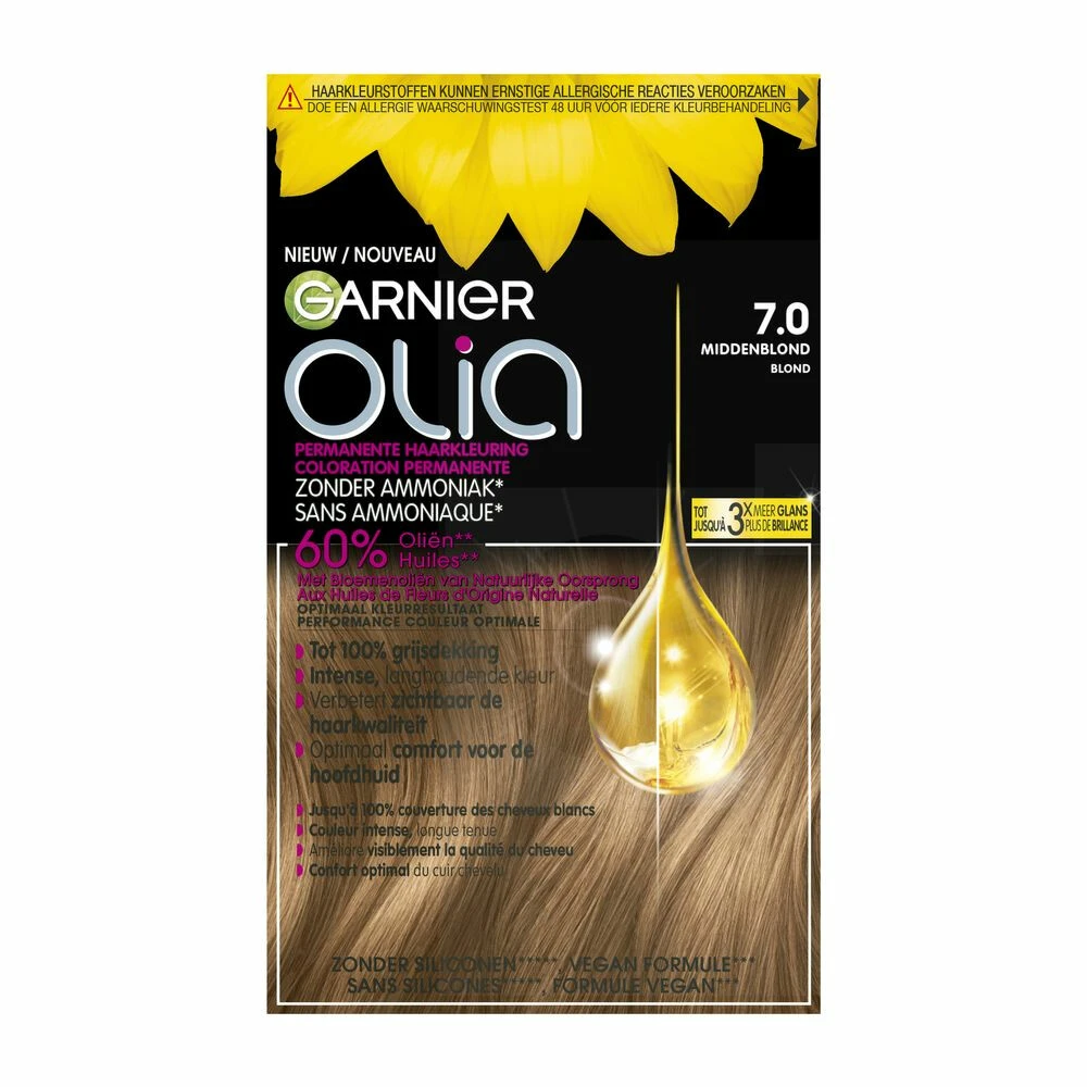 Garnier Olia Haarverf 7.0 - Middenblond 1 Garnier Olia Haarverf 7.0 - Middenblond