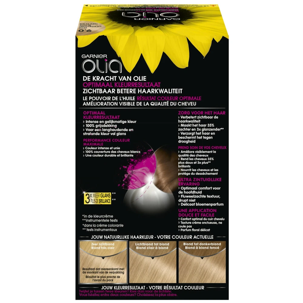 Garnier Olia Haarverf 9.0 - Lichtblond 2 Garnier Olia Haarverf 9.0 - Lichtblond - Afbeelding 2