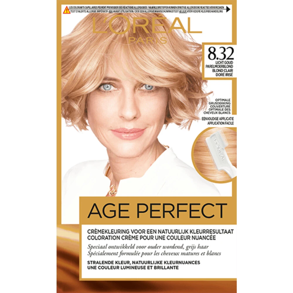 L'Oreal Lu0027Oréal Excellence Age Perfect Haarverf 8.32 Licht Goud Parelmoerblond 1 L'Oreal Lu0027Oréal Excellence Age Perfect Haarverf 8.32 Licht Goud Parelmoerblond