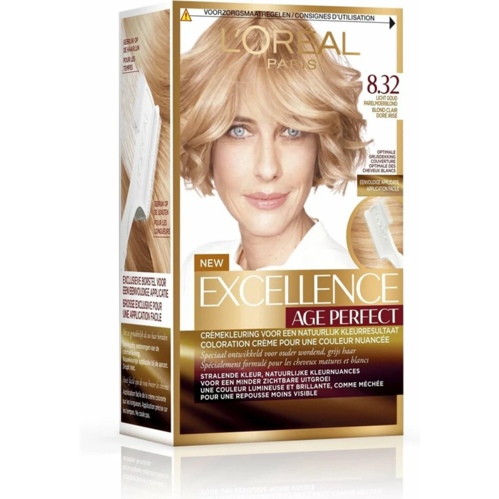 L'Oreal Lu0027Oréal Excellence Age Perfect Haarverf 8.32 Licht Goud Parelmoerblond 2 L'Oreal Lu0027Oréal Excellence Age Perfect Haarverf 8.32 Licht Goud Parelmoerblond - Afbeelding 2