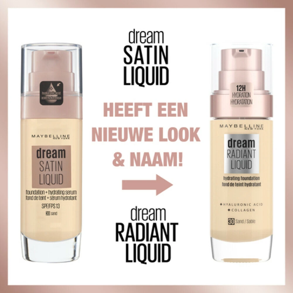 Maybelline Dream Radiant Liquid Foundation 30 Sandy 2 Maybelline Dream Radiant Liquid Foundation 30 Sandy - Afbeelding 2