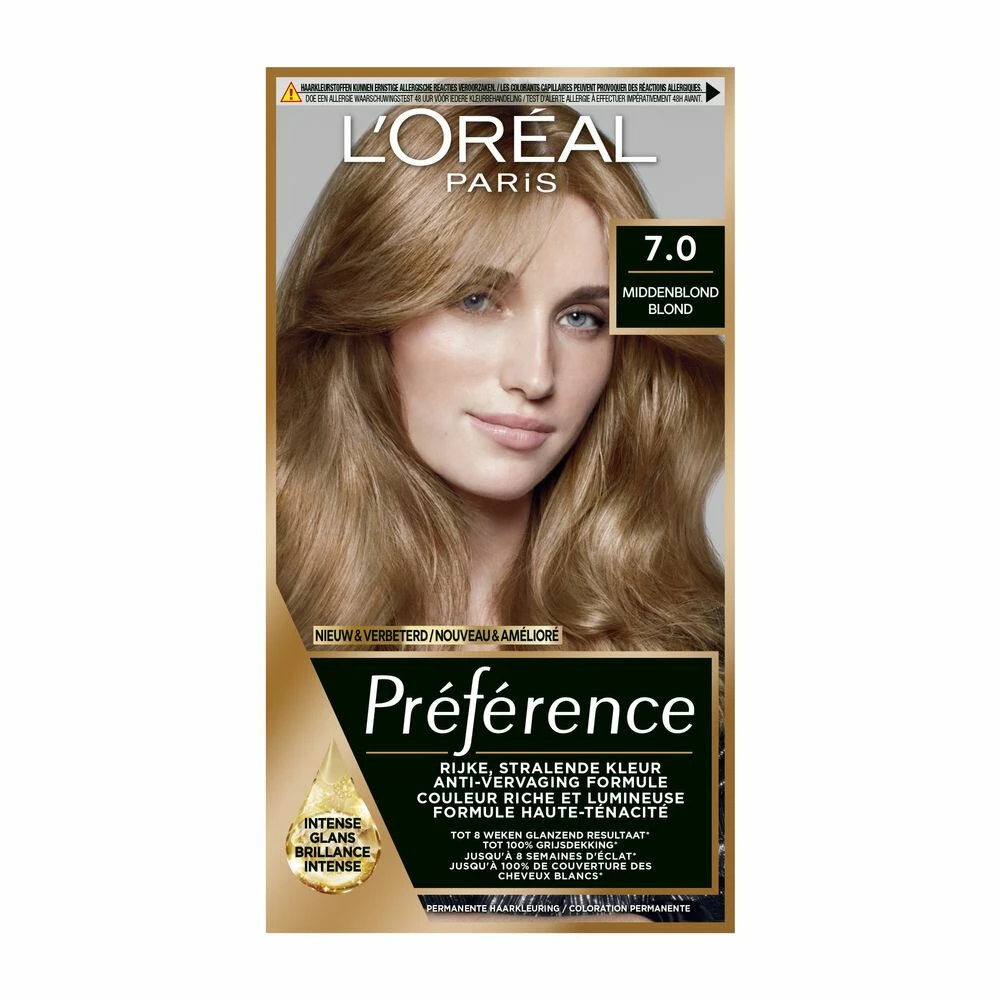 L'Oreal Lu0027Oréal Preference Haarkleuring 07 Vienne - Midden Blond 1 L'Oreal Lu0027Oréal Preference Haarkleuring 07 Vienne - Midden Blond
