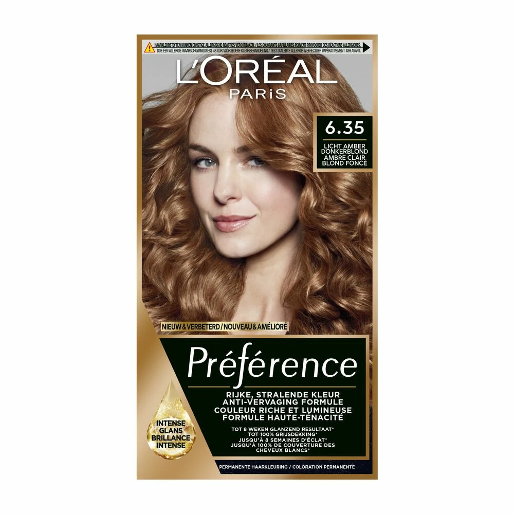 L'Oreal Lu0027Oréal Preference Haarkleuring 6.35 Havana - Donker Goud Mahonie Blond 1 L'Oreal Lu0027Oréal Preference Haarkleuring 6.35 Havana - Donker Goud Mahonie Blond