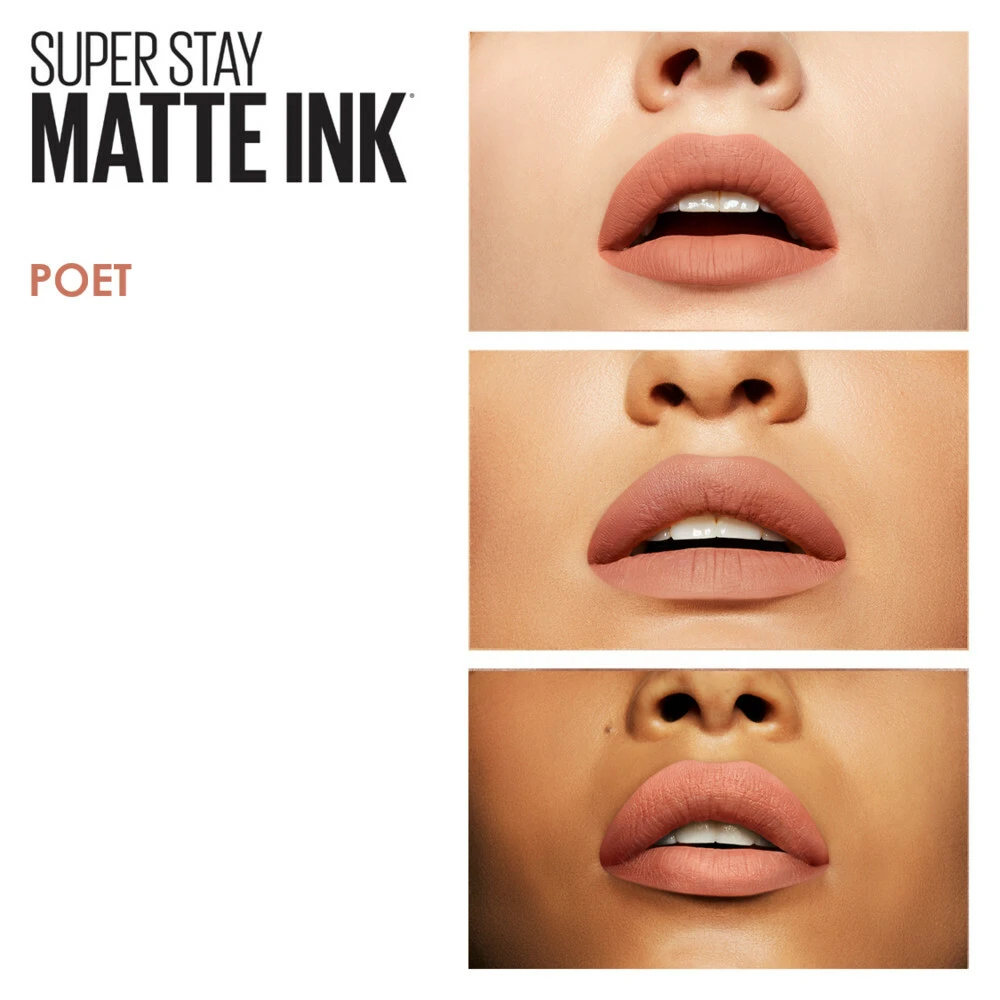 Maybelline SuperStay 24h Matte Ink Lippenstift 60 Poet 4 Maybelline SuperStay 24h Matte Ink Lippenstift 60 Poet - Afbeelding 4